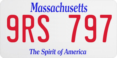 MA license plate 9RS797