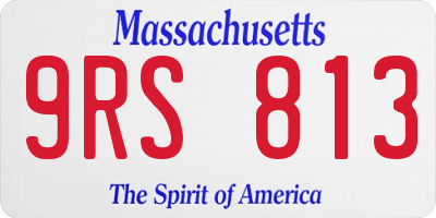 MA license plate 9RS813