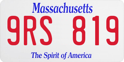 MA license plate 9RS819