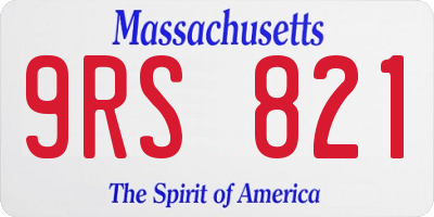 MA license plate 9RS821