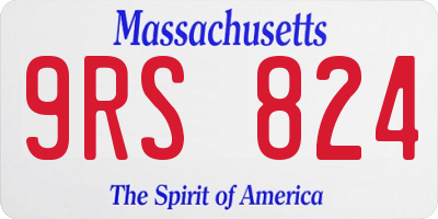 MA license plate 9RS824