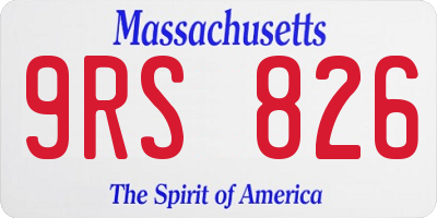 MA license plate 9RS826