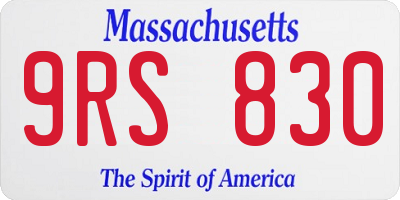 MA license plate 9RS830