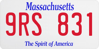 MA license plate 9RS831