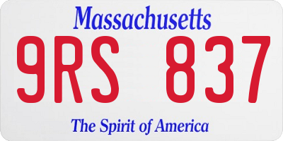 MA license plate 9RS837
