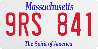 MA license plate 9RS841
