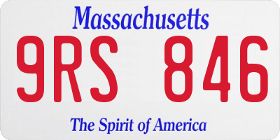MA license plate 9RS846