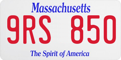 MA license plate 9RS850