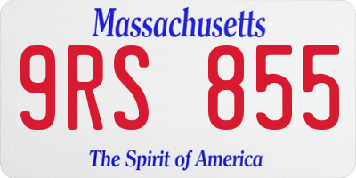 MA license plate 9RS855