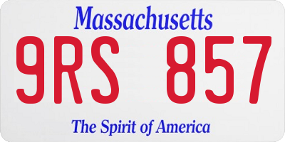 MA license plate 9RS857