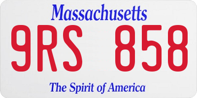 MA license plate 9RS858
