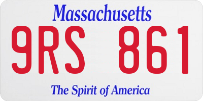 MA license plate 9RS861