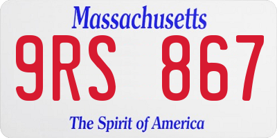 MA license plate 9RS867