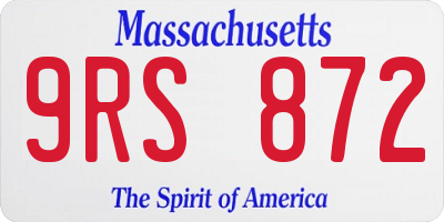 MA license plate 9RS872