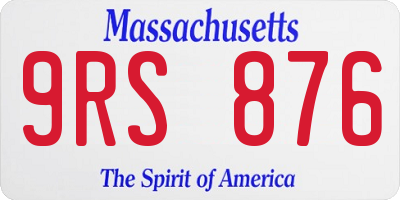 MA license plate 9RS876
