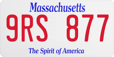 MA license plate 9RS877