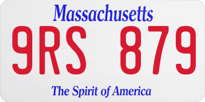 MA license plate 9RS879