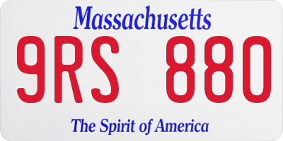 MA license plate 9RS880