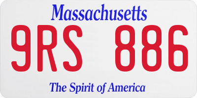 MA license plate 9RS886