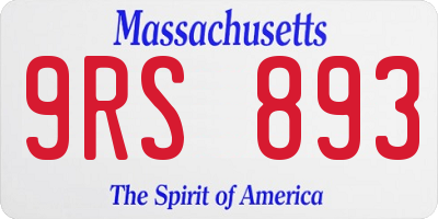 MA license plate 9RS893