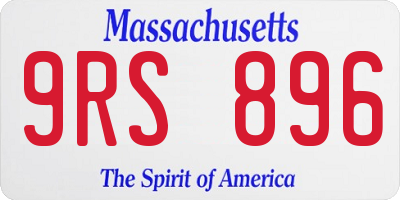 MA license plate 9RS896