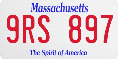 MA license plate 9RS897