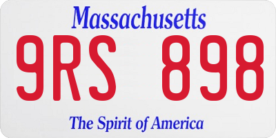 MA license plate 9RS898