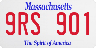 MA license plate 9RS901