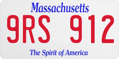 MA license plate 9RS912