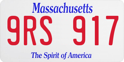 MA license plate 9RS917