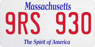 MA license plate 9RS930