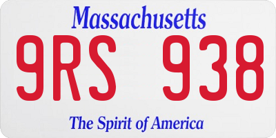 MA license plate 9RS938