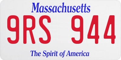 MA license plate 9RS944