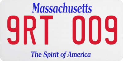 MA license plate 9RT009