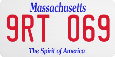 MA license plate 9RT069