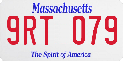 MA license plate 9RT079