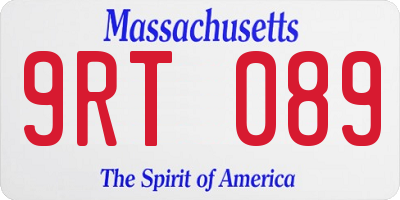 MA license plate 9RT089