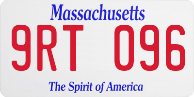 MA license plate 9RT096