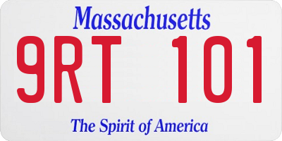 MA license plate 9RT101