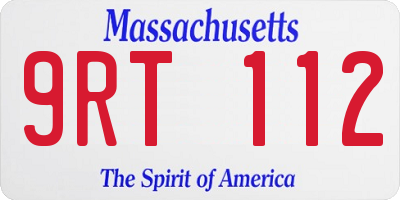 MA license plate 9RT112