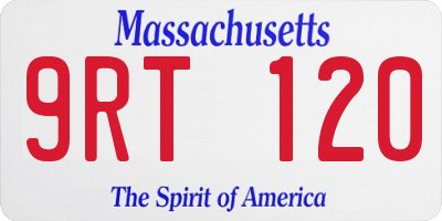 MA license plate 9RT120