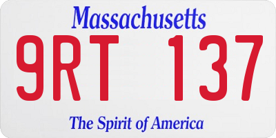 MA license plate 9RT137