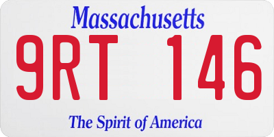 MA license plate 9RT146