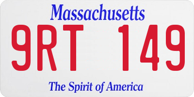 MA license plate 9RT149