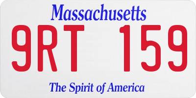 MA license plate 9RT159