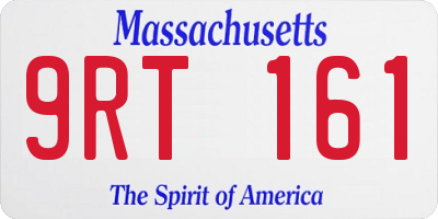MA license plate 9RT161