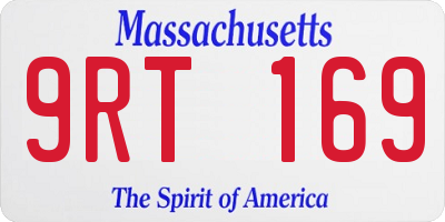 MA license plate 9RT169