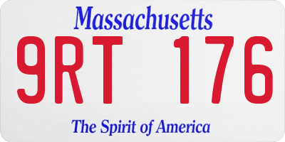 MA license plate 9RT176