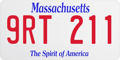 MA license plate 9RT211