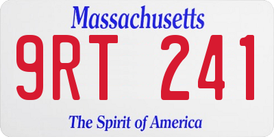 MA license plate 9RT241